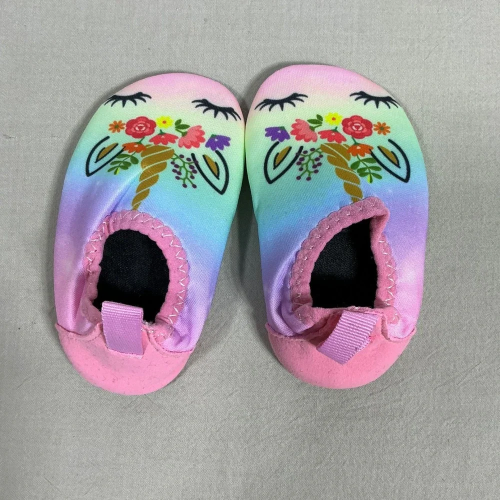 Storeofbaby Baby Girl Rainbow Unicorn water shoes 6/-9 months Size 17-18